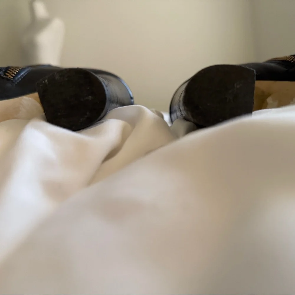 MICHAEL KORS Black Leather Tall Boots Women Size 9 - Picture 10 of 16